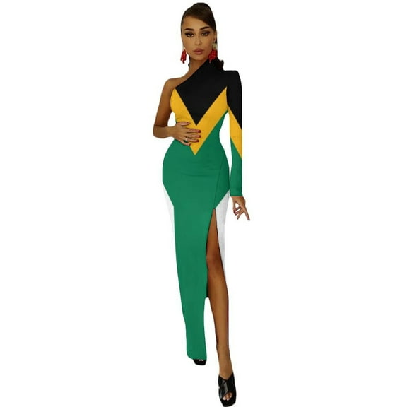 South Africa Flag Half Dleeve Split Dress dress for woman summer clothes Woman clothing