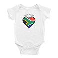 thumbnail image 1 of South Africa Flag Heart Love Cute Baby Clothing Bodysuits Boy Girl Clothes, 1 of 5