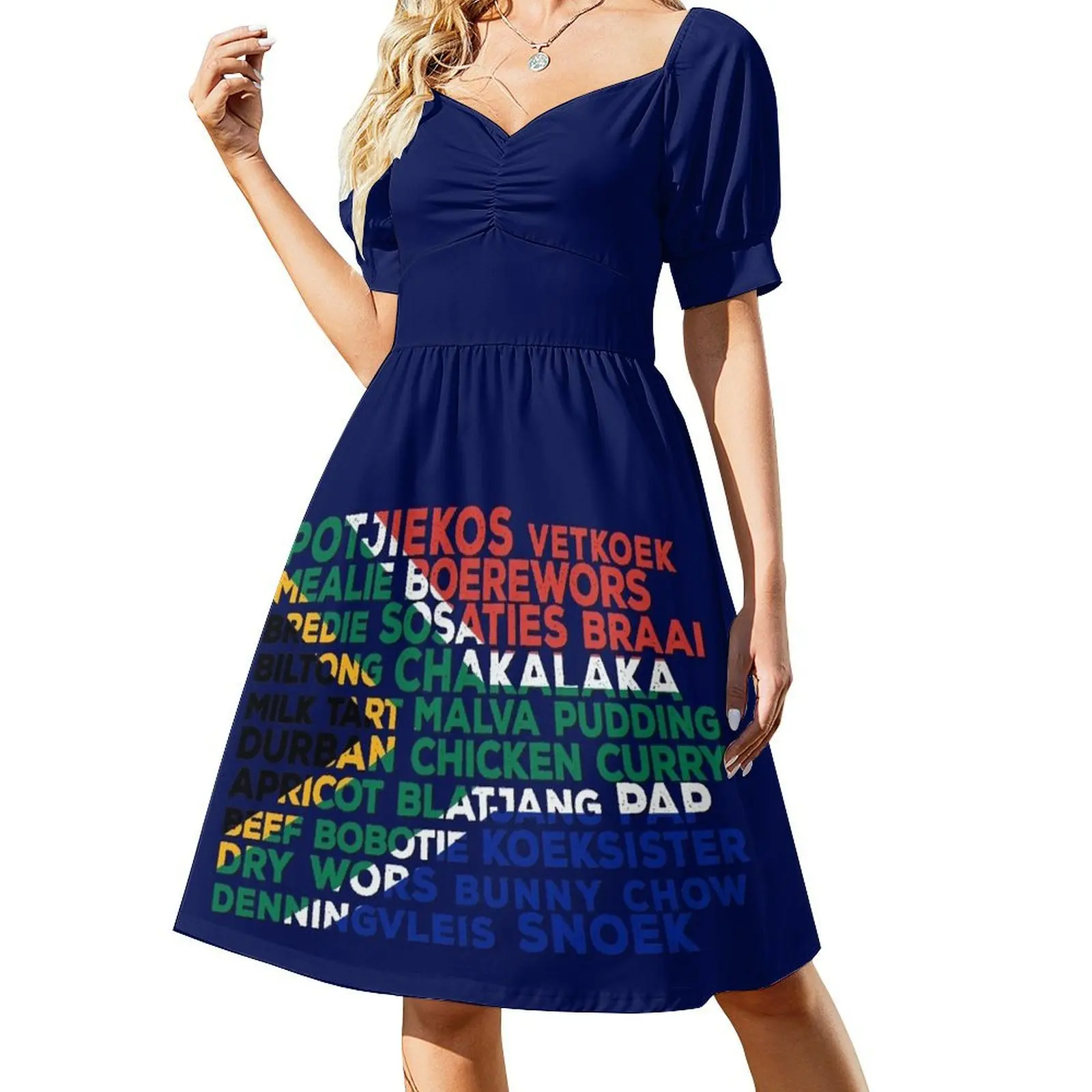 South Africa Flag Of Food Sleeveless Dress elegant women's sets Dance dresses  Dress - Walmart.com