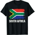 thumbnail image 1 of South Africa Flag Pride Patriotic Born South African Gift T-Shirt mens t shirt，black，women，funny，misfits，men，journey，t-shirt, 1 of 4