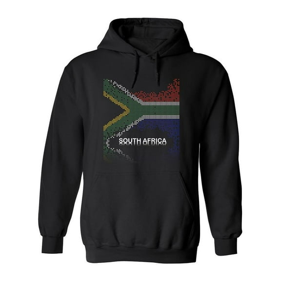 South Africa Flag Square Blocks Hoodie Men -Image by Shutterstock, Male x-Large