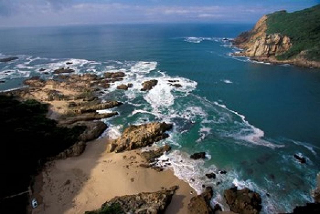 South Africa Garden Route Knysna Lagoon Inlet Canvas Art - Walter Bibikow DanitaDelimont (35 x 24)