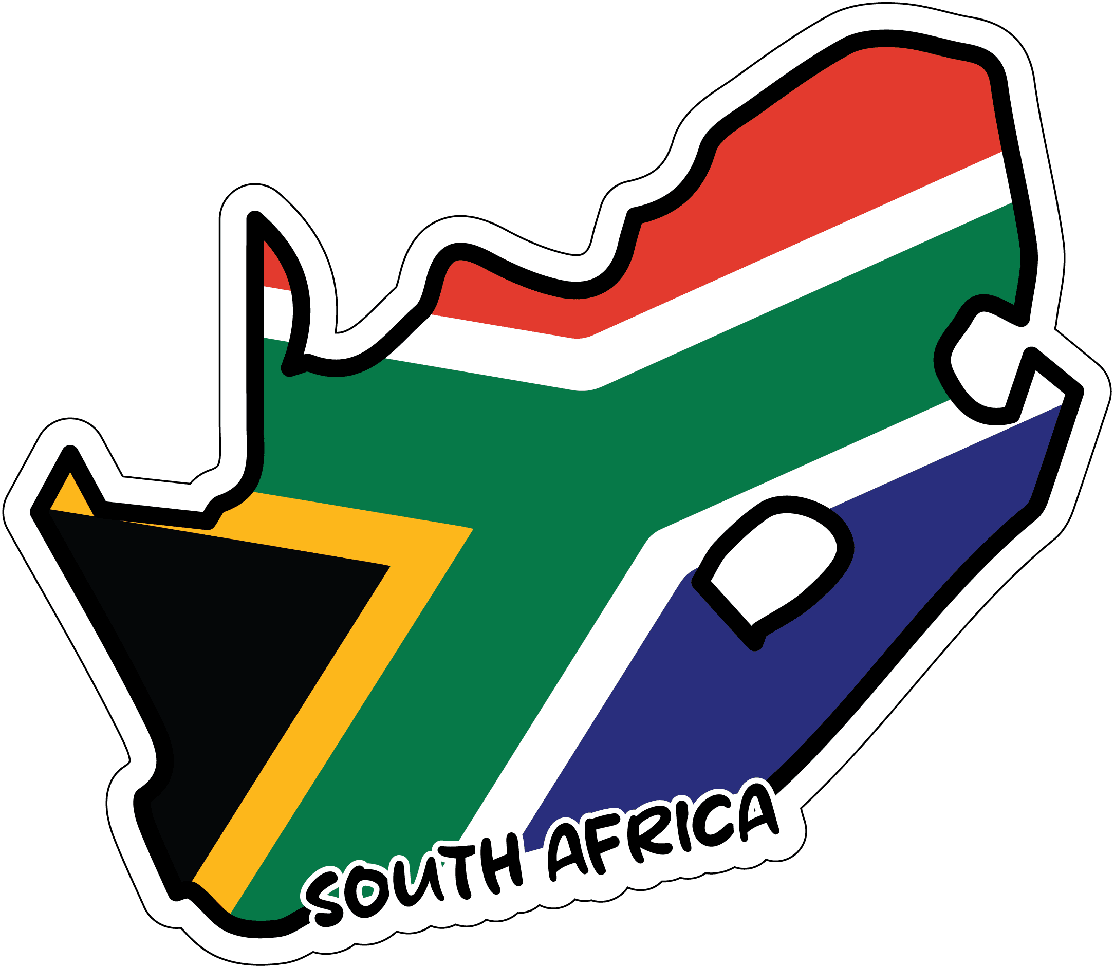 South Africa Map Flag Sticker Decal / Republic of South Africa / RSA ...
