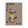 thumbnail image 1 of South Africa - Native African Drummer - Qantas Empire Airways (QEA) - Vintage Airline Travel Poster by Harry Rogers c.1960s - Bamboo Fine Art 290gsm Paper (Unframed) 17x22in, 1 of 4