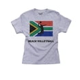 thumbnail image 1 of South Africa Olympic - Beach Volleyball - Flag - Silhouette Girl's Cotton Youth Grey T-Shirt, 1 of 2