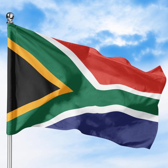 South Africa Outdoor Flag (1x1.5ft) by DreamController - Durable, Fade-Resistant Polyester, Double-Stitched, Brass Grommets - HD Printed Southern Africa Flag - Made in USA