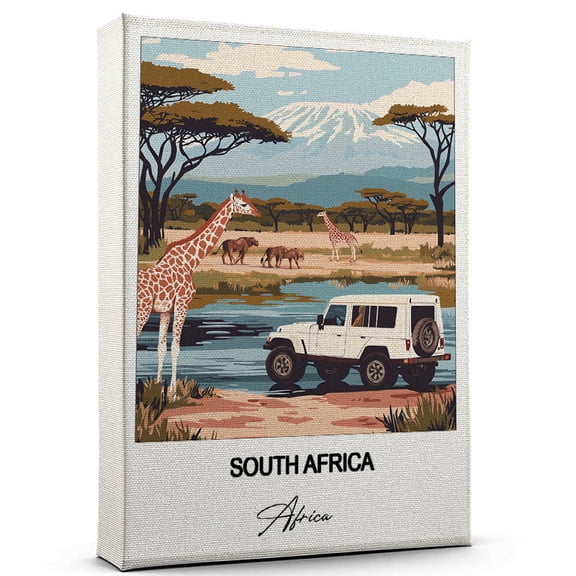 South Africa Travel Canvas Wall Art Nature-Inspired Travel Decor with Scenic Views Africa Canvas Wall Print A Captivating Gift for Adventure Seekers