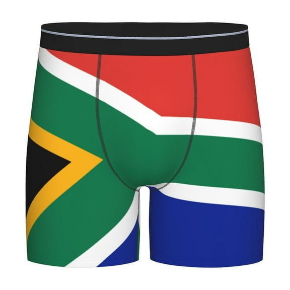 South African Flag Boxer Briefs Novelty Underwear With Fly Underwear For Men