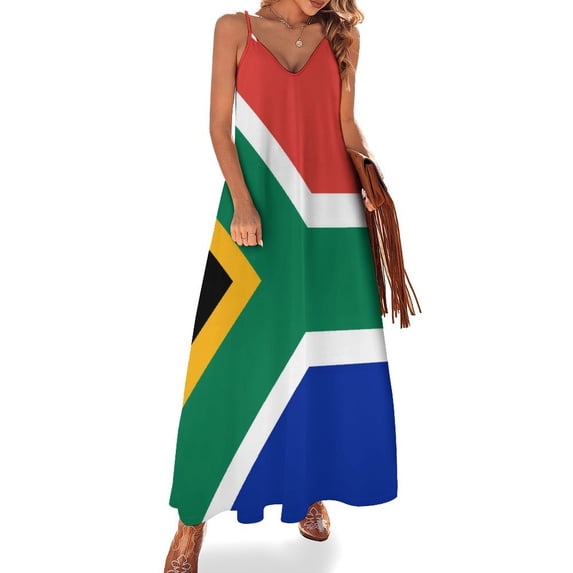 South African Flag Sleeveless Dress Loose Women's Dress Dresses Luxury Evening Dresses