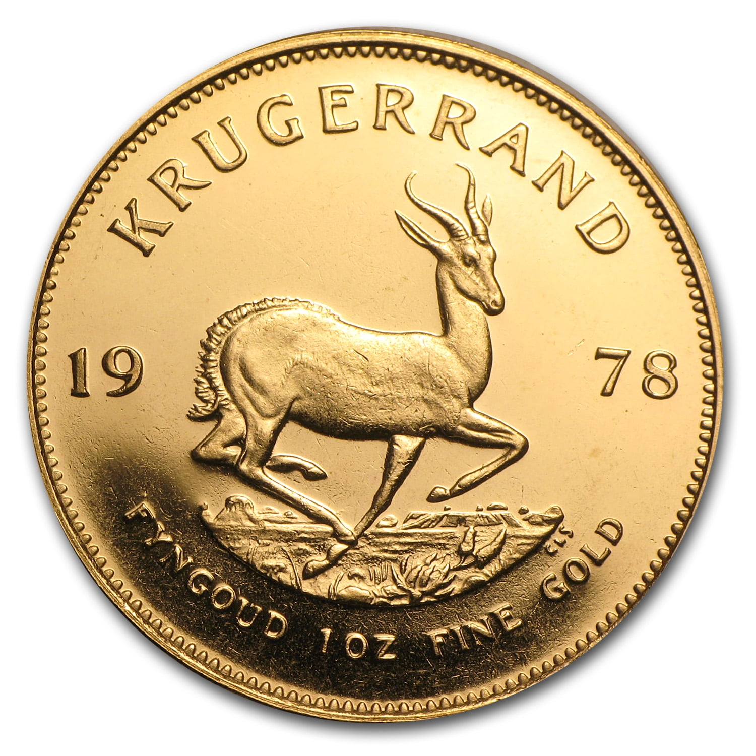 South African Mint 1978 Gold Krugerrand, BU, Precious Metals, 1 oz Gold, .9167 Karats