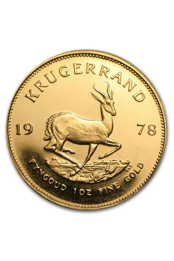 1978 Gold Krugerrand, BU, Precious Metals, 1 oz Gold, .9167 Karats