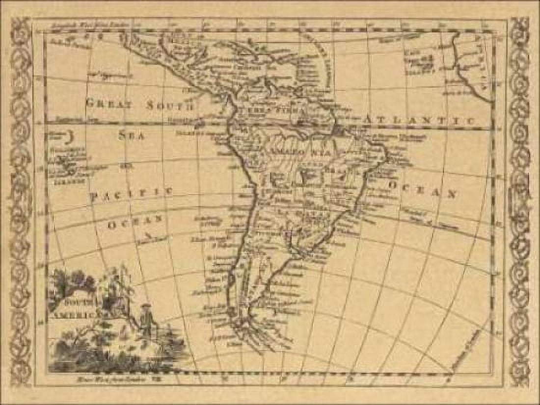 South America 1802 Canvas Art - World Map (18 x 24)