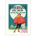 thumbnail image 1 of South America (Amerique Du Sud) - Pan American World Airways - Vintage Airline Travel Poster c.1960s - Fine Art Matte Paper Print (Unframed) 24x32in, 1 of 4