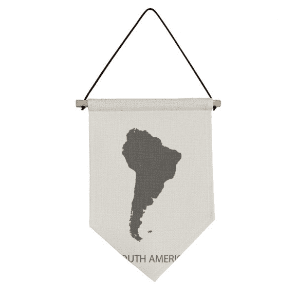South America Continent Outline Map Canvas Flag Hanging Wall Art Decor Banner