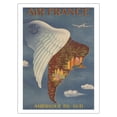 thumbnail image 1 of South America - France - Lockheed Constellation - Rio & Buenos-Aires - Vintage Airline Travel Poster by Lucien Boucher c.1950 - Bamboo Fine Art 290gsm Paper (Unframed) 12x16in, 1 of 4
