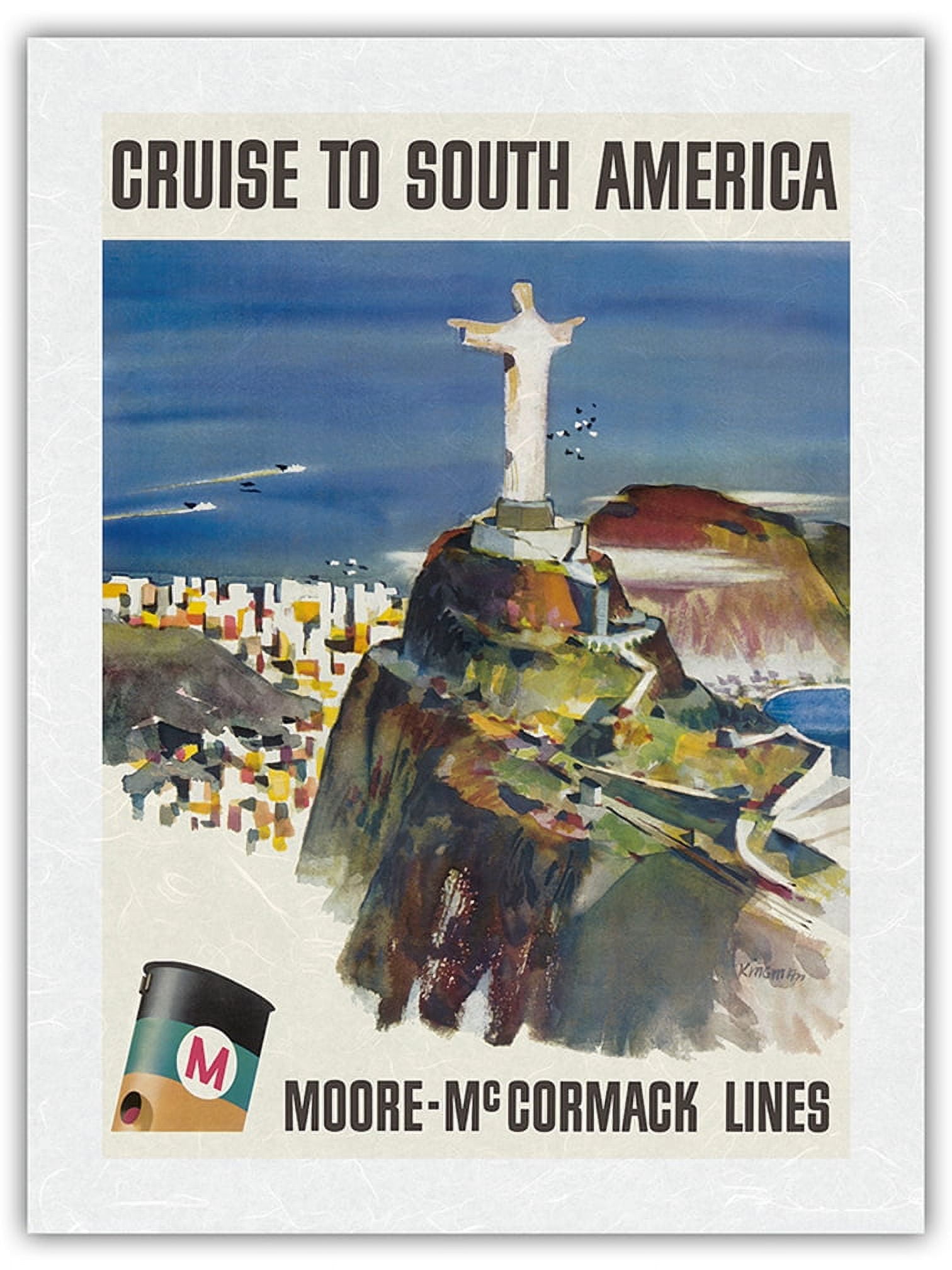 South America - Moore-McCormack Lines - Christ Redeemer - Rio Brazil ...