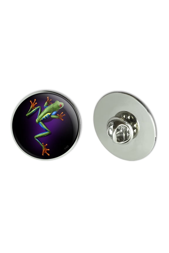 South American Tree Frog Neon Metal 1.1" Tie Tack Hat Lapel Pin Pinback