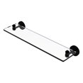 thumbnail image 1 of South Beach Collection 22-in Glass Vanity Shelf with Beveled Edges in Matte Black, 1 of 11