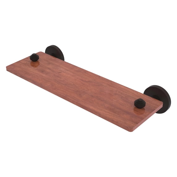 South Beach Collection Solid IPE Ironwood Shelf - Oil Rubbed Bronze / 16 Inch