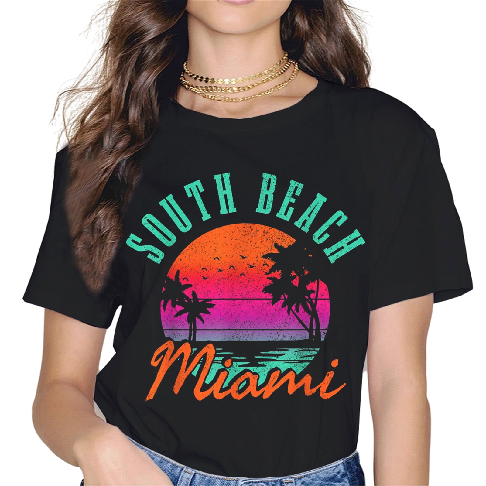 South Beach Miami Sunset On The Beach T-Shirt South Beach Miami Sunset On The Beach T-Shirt
