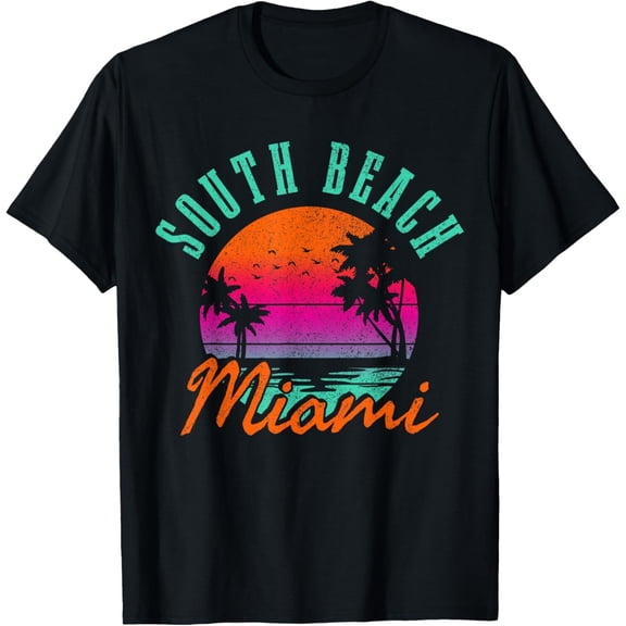 South Beach Miami Retro Florida Usa Souvenir T-Shirt