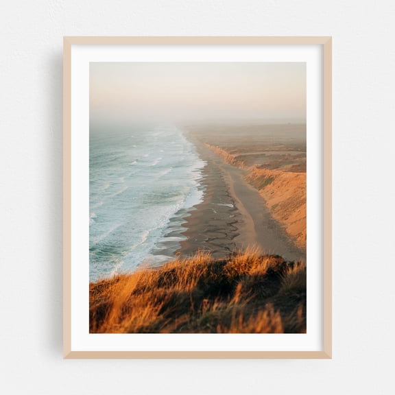 South Beach Overlook, Point Reyes 01 - Point Reyes Station California Photography Oak Framed Wall Art Print 24 x 30 inches