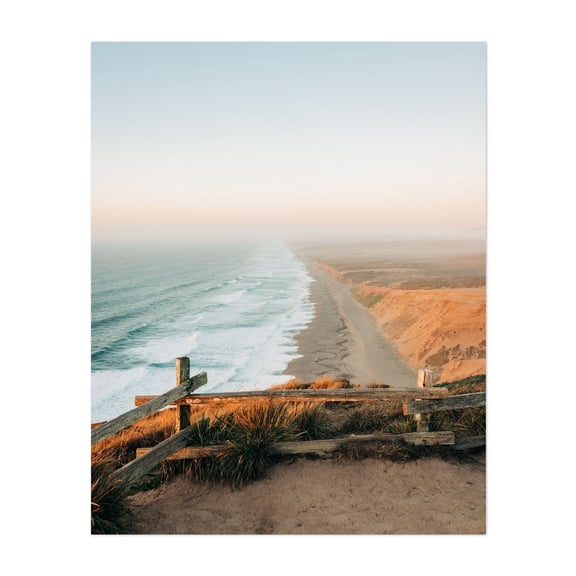 South Beach Overlook, Point Reyes 02 - Point Reyes Station California Photography Coastal Beach Ocean Landscape Sunset Nature Scenic Unframed Wall Art Print 24 x 32 inches