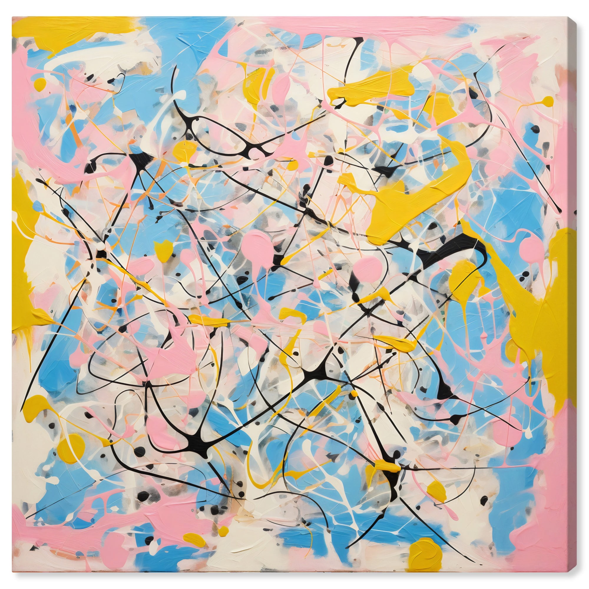 South Beach Pastels Abstract Canvas Wall Art, 16" x 16"
