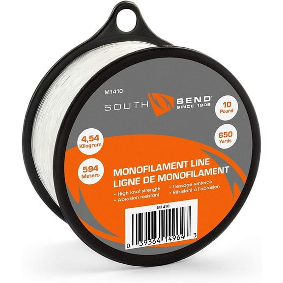 South Bend Monofilament Fishing Line - 10 Lb Test, Clear, 650 Yds