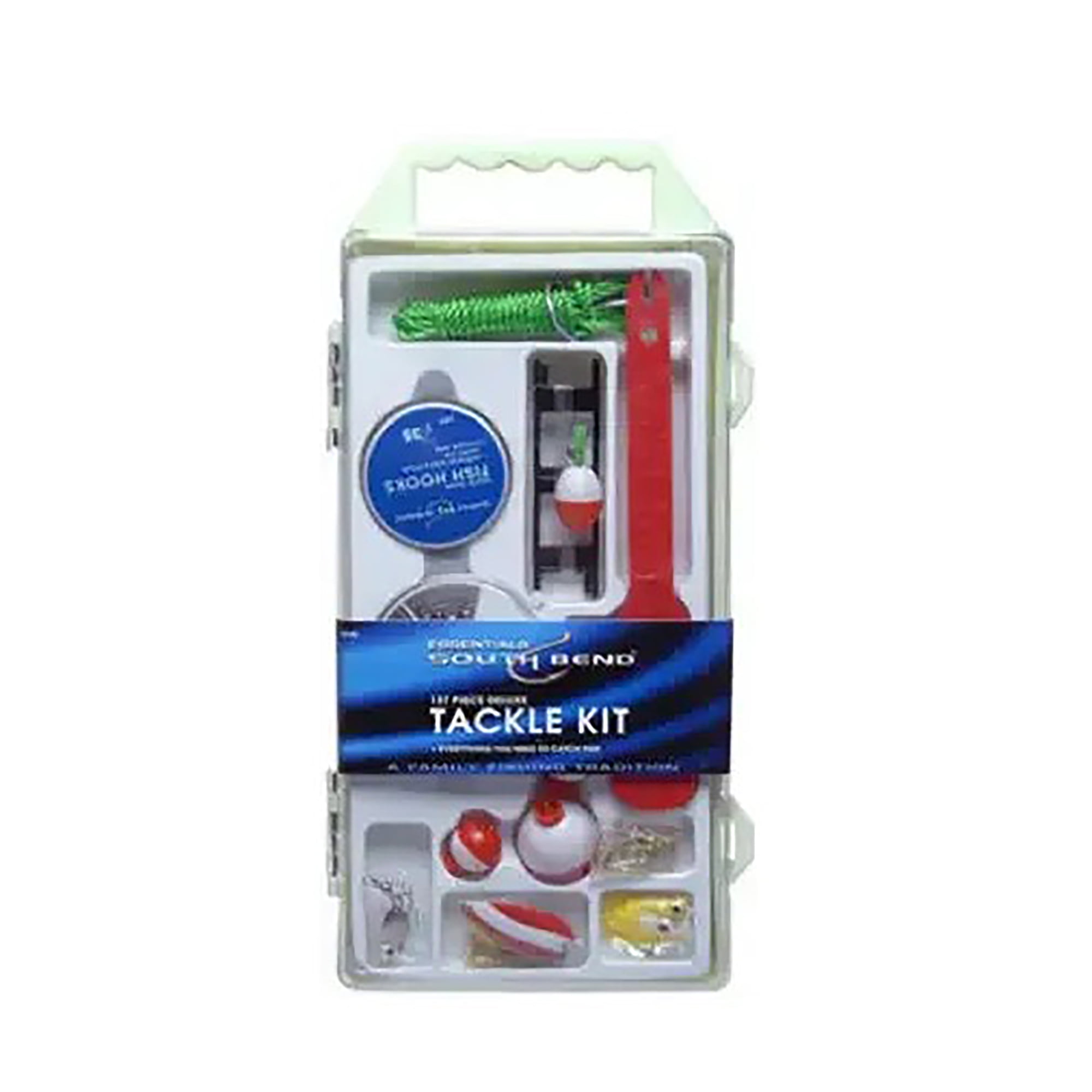 South Bend 137 Piece Deluxe Fishing Tackle Kit, Medium, Clear