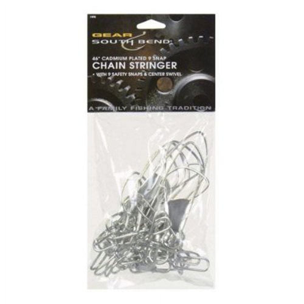 South Bend Cadmium Plated 9 Snap Swivel Chain Stringer 46Inch