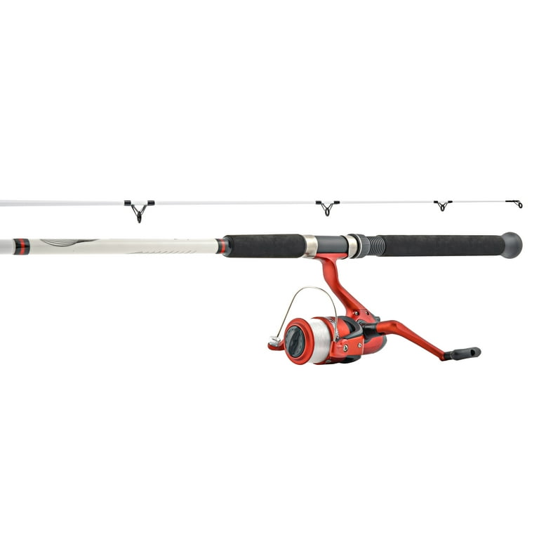 South Bend Competitor 2Pc Fishing Road & Reel Spin Combo, White, 8'6