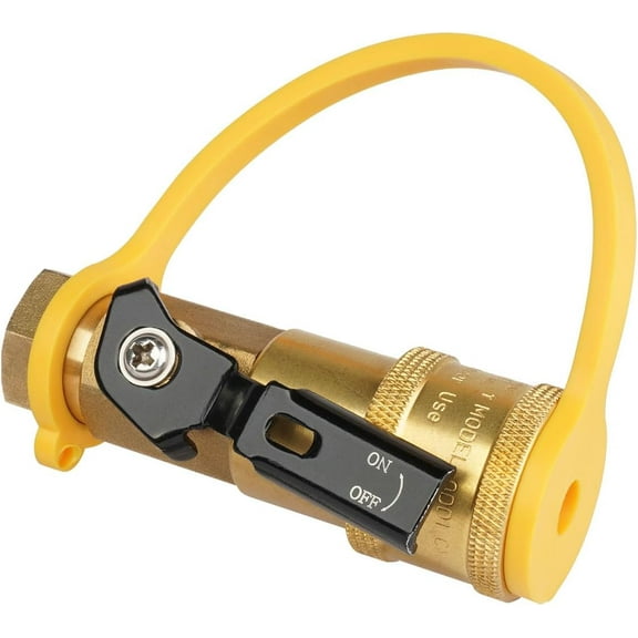 South Bend Components 1/4" RV Propane Shutoff Valve Female Quick Connect for Propane/Natural Gas/Air, 100% Solid Brass