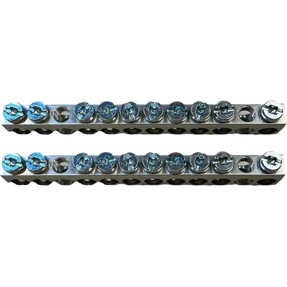 South Bend Components 10 Terminal Ground Bar (Max 1 AWG) 2-pack