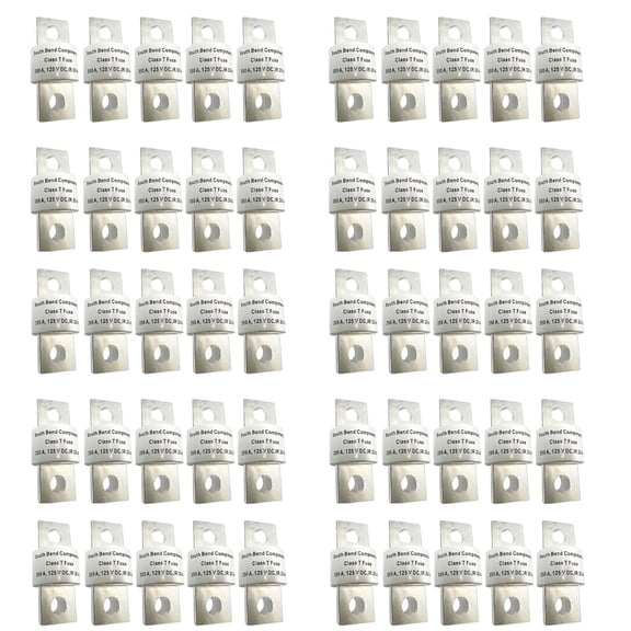 South Bend Components 350A Class T Fast Blow Fuse |350A | 125 Volts | High Current Protection for Marine, RV, Off-Grid Systems, and Battery Banks | Durable Through-Hole Mount Design (350A,50-Pack)