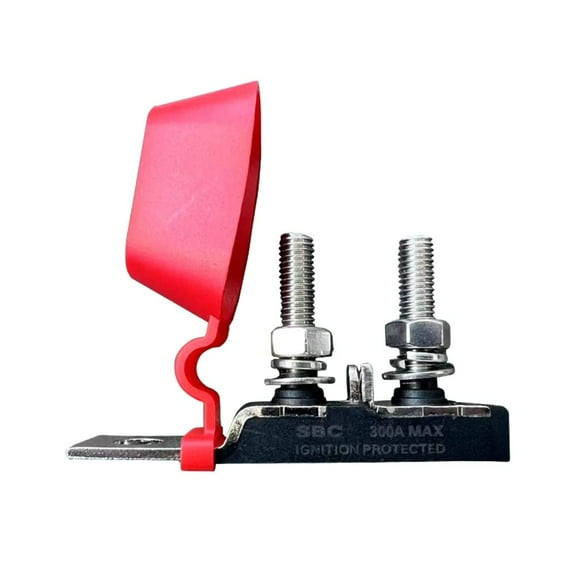 South Bend Components Marine Rated Battery Fuse (MRBF) Dual Terminal Block, 300A Max, 58V DC Max, IP 66, Ignition Protected (5-Pack)