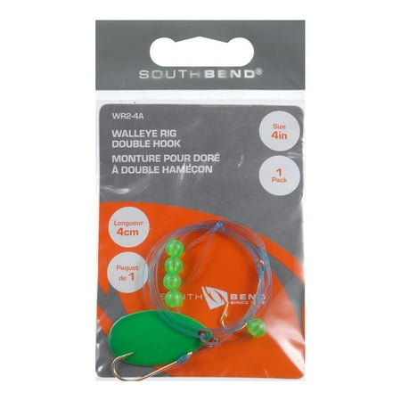 South Bend Double Hook Walleye Rig #4, Assorted
