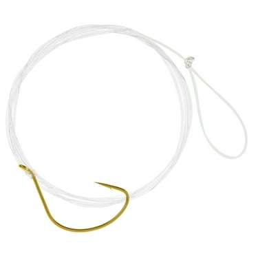 South Bend Gold Wide Gap Fluke Snelled Hook