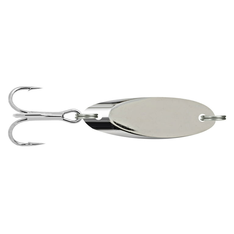 South Bend Kast-A-Way Freshwater Fishing Spoons, Chrome, 1/4 oz.