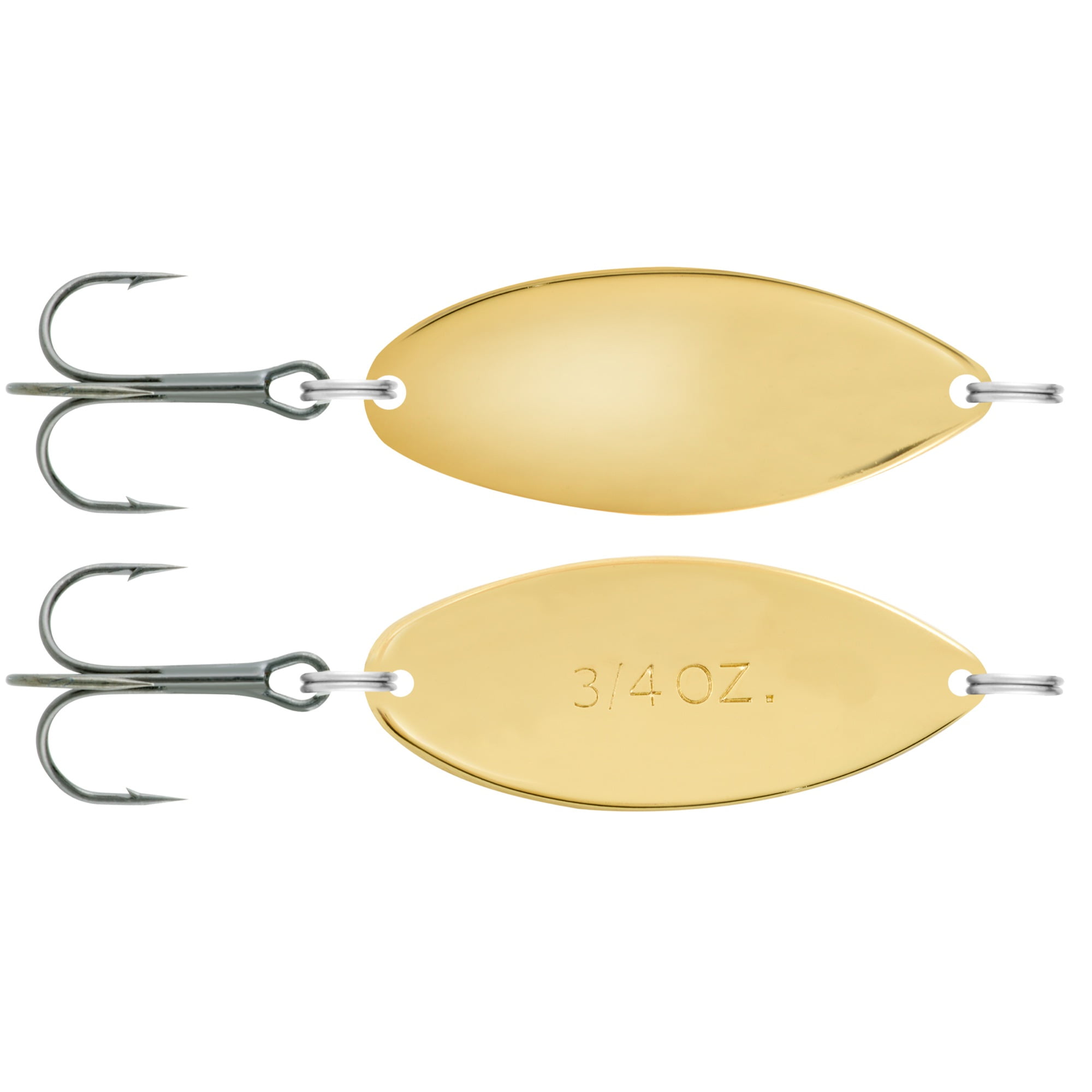 South Bend Kast-A-Way Freshwater Fishing Spoons, Gold, 3/4 oz