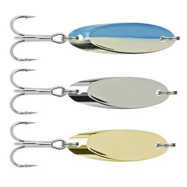 South Bend Kast-A-Way Universal Trophy Spoon Fishing Lure, Assorted Colors, 1/8 oz., 3-pack, Spoon