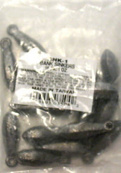 South Bend Lead Free Bank Sinkers Fishing Terminal Tackle, #2, 2 oz.,  8-pack 