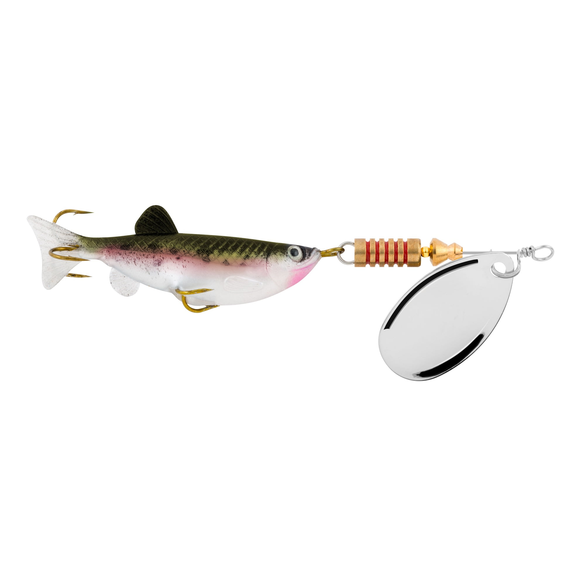 South Bend Min Spin 1/6 Ounce #1 Silver/Rainbow Trout