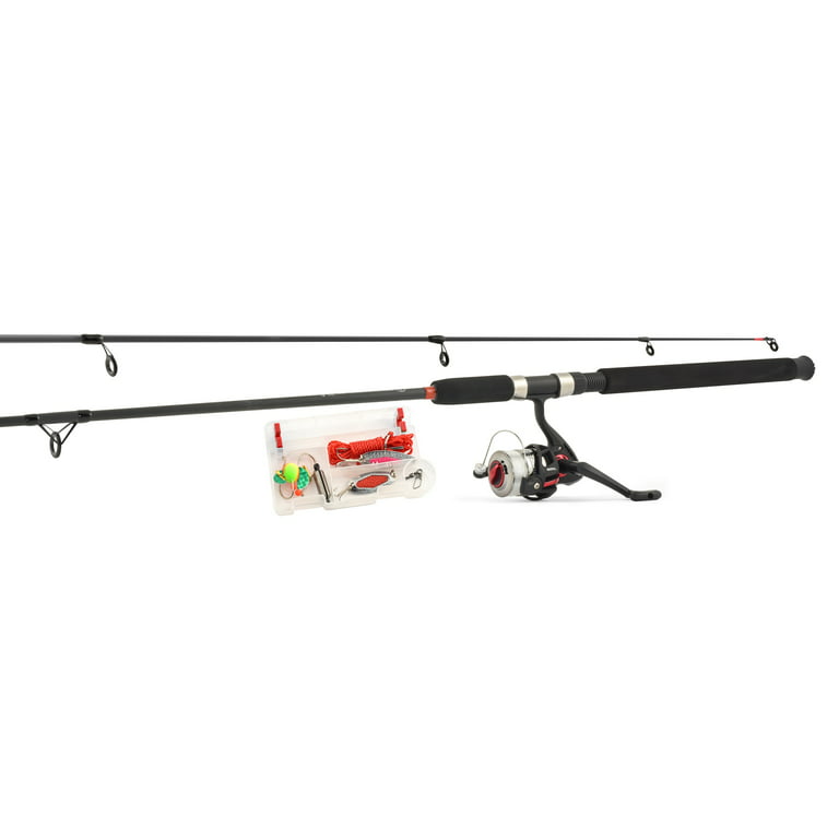 South Bend R2F King Salmon Spinning Fishing Rod & Reel Combo w/ Tackle Kit,  8' 