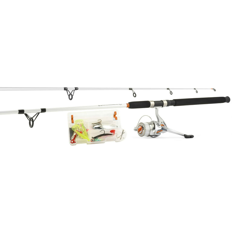 South Bend R2F Multi-species Saltwater Fishing Rod & Reel Combo w/ Tackle  Kit, 8