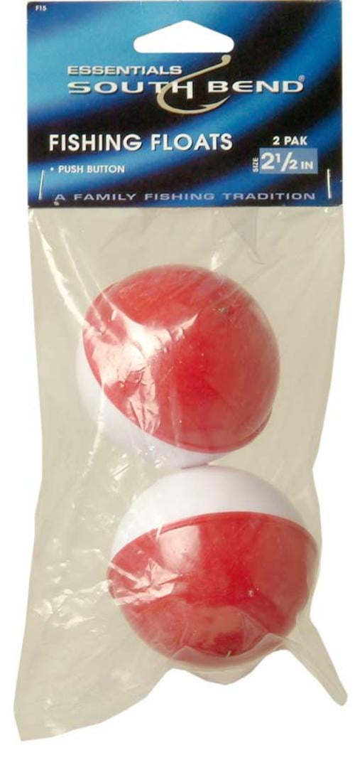 South Bend Red/White Push Button Float (2-1/2