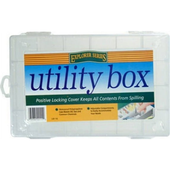 South Bend Sporting Goods Fishing Utility Box, Explorer Series, Small, Clear