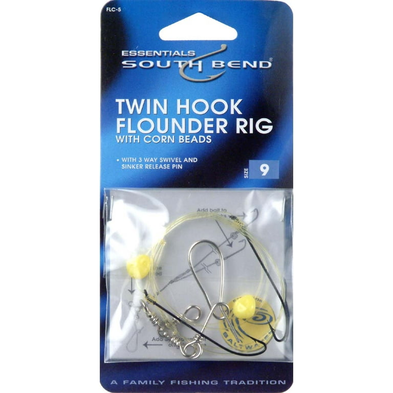 South Bend Twin Hook Flounder Rig with Corn Beads 