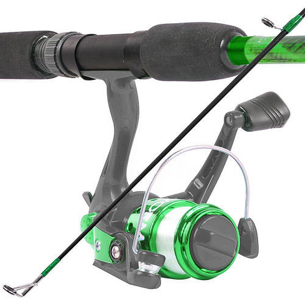 South Bend Worm Fear Fishing Rod and Spinning Reel Combo, Green