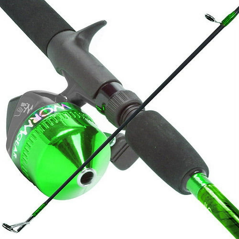 South Bend Worm Gear Fishing Rod & Spincast Reel Combo, Green 